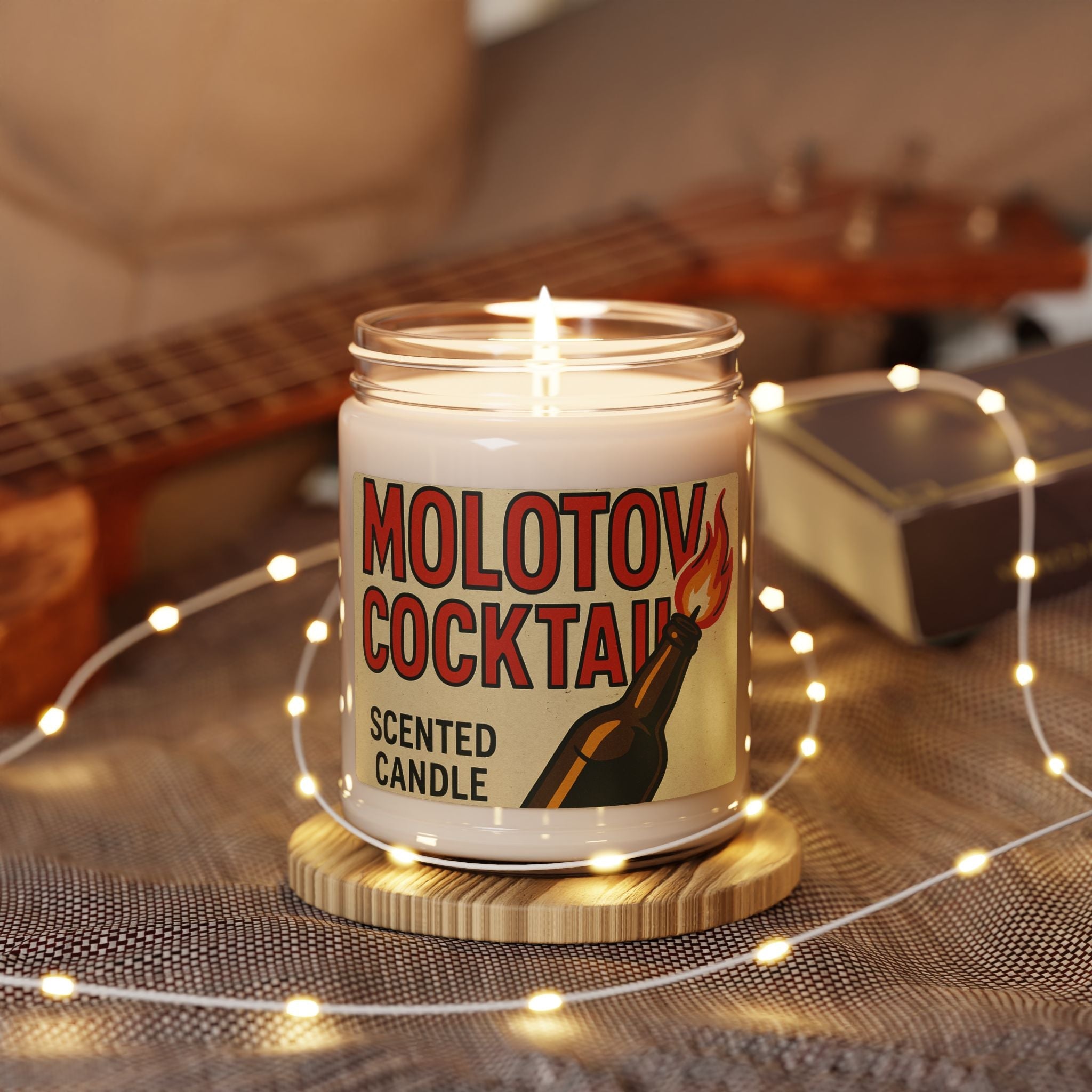 Molotov Cocktail Scented Soy Candle | Unique Home Decor, Gift for Friends, Relaxing Aromas, Candle Lover's Gift, Party Favor