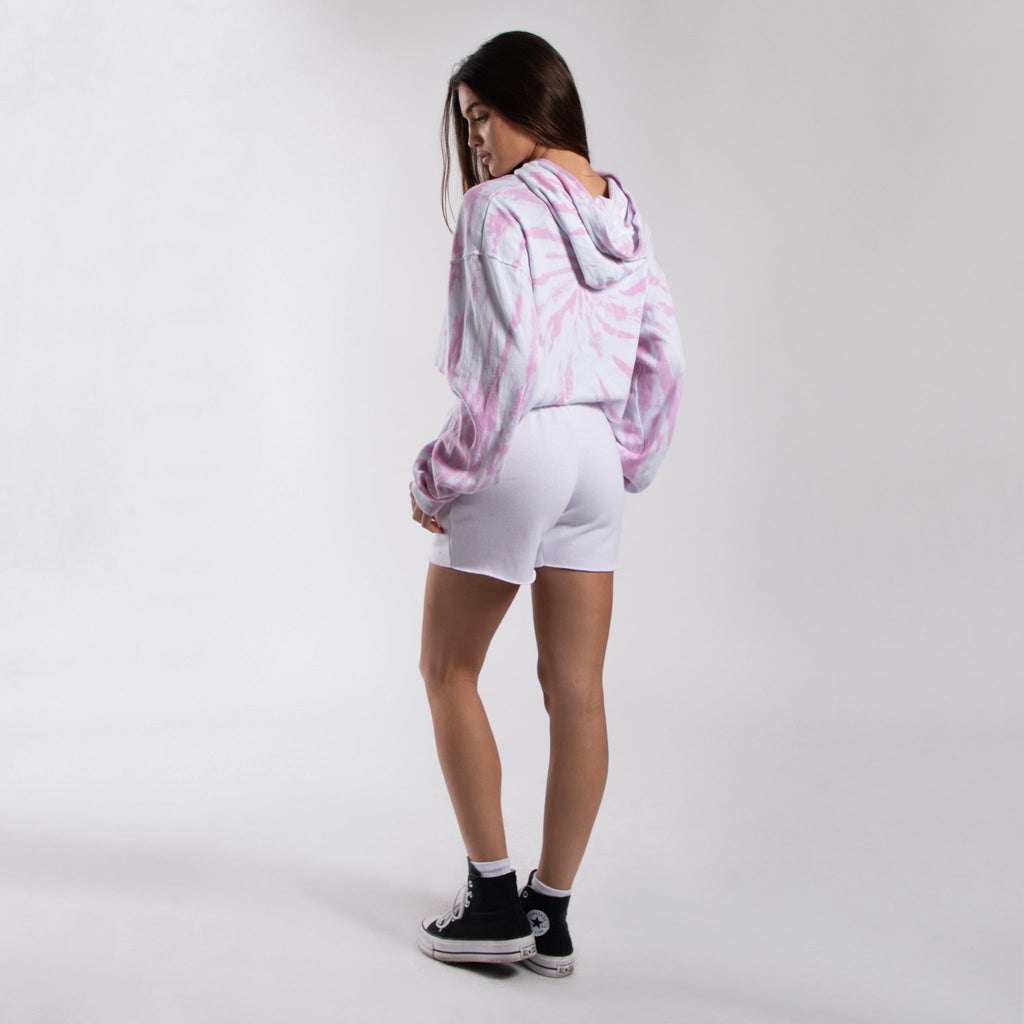 6036TD - Women's Cropped Tie Dye Hoodie