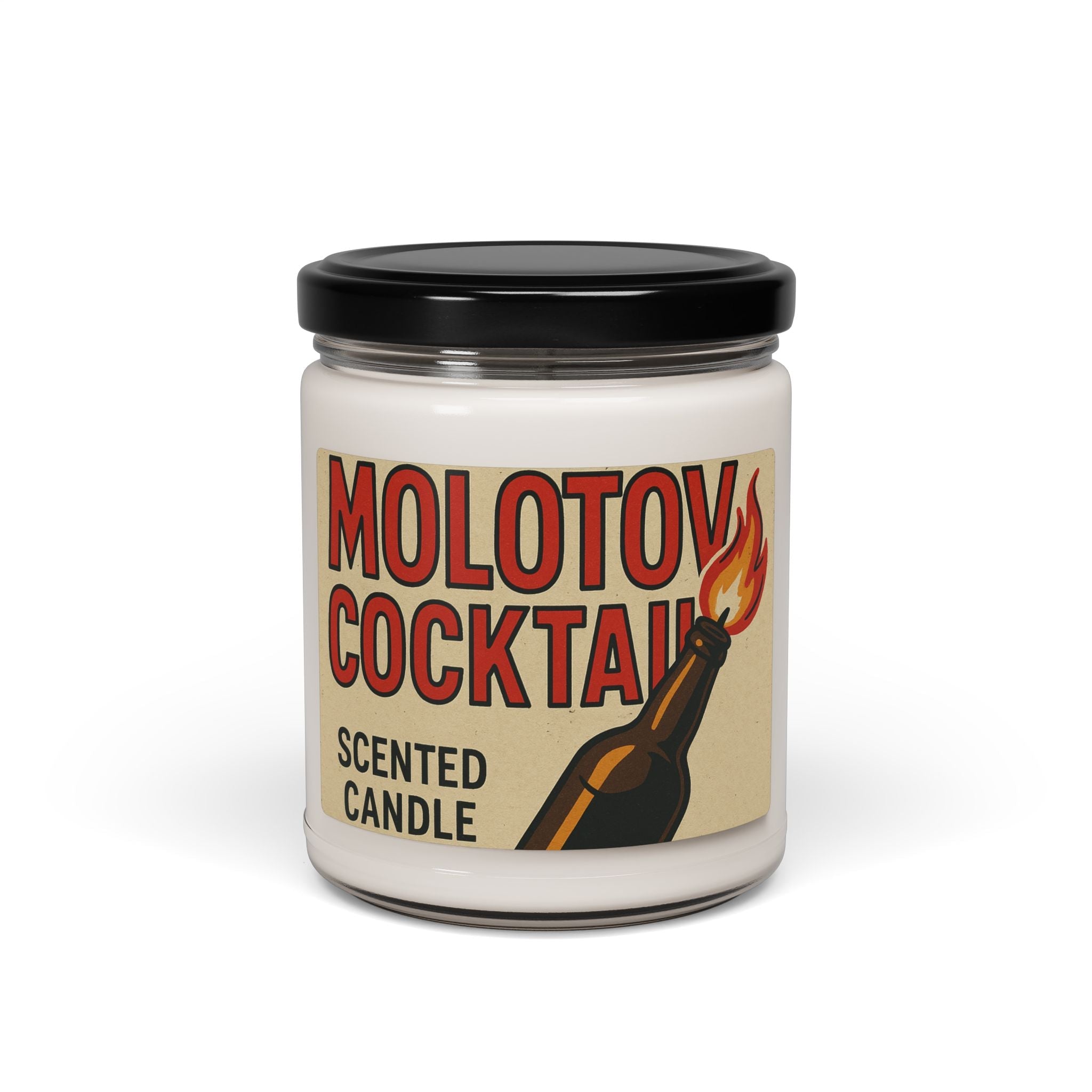 Molotov Cocktail Scented Soy Candle | Unique Home Decor, Gift for Friends, Relaxing Aromas, Candle Lover's Gift, Party Favor