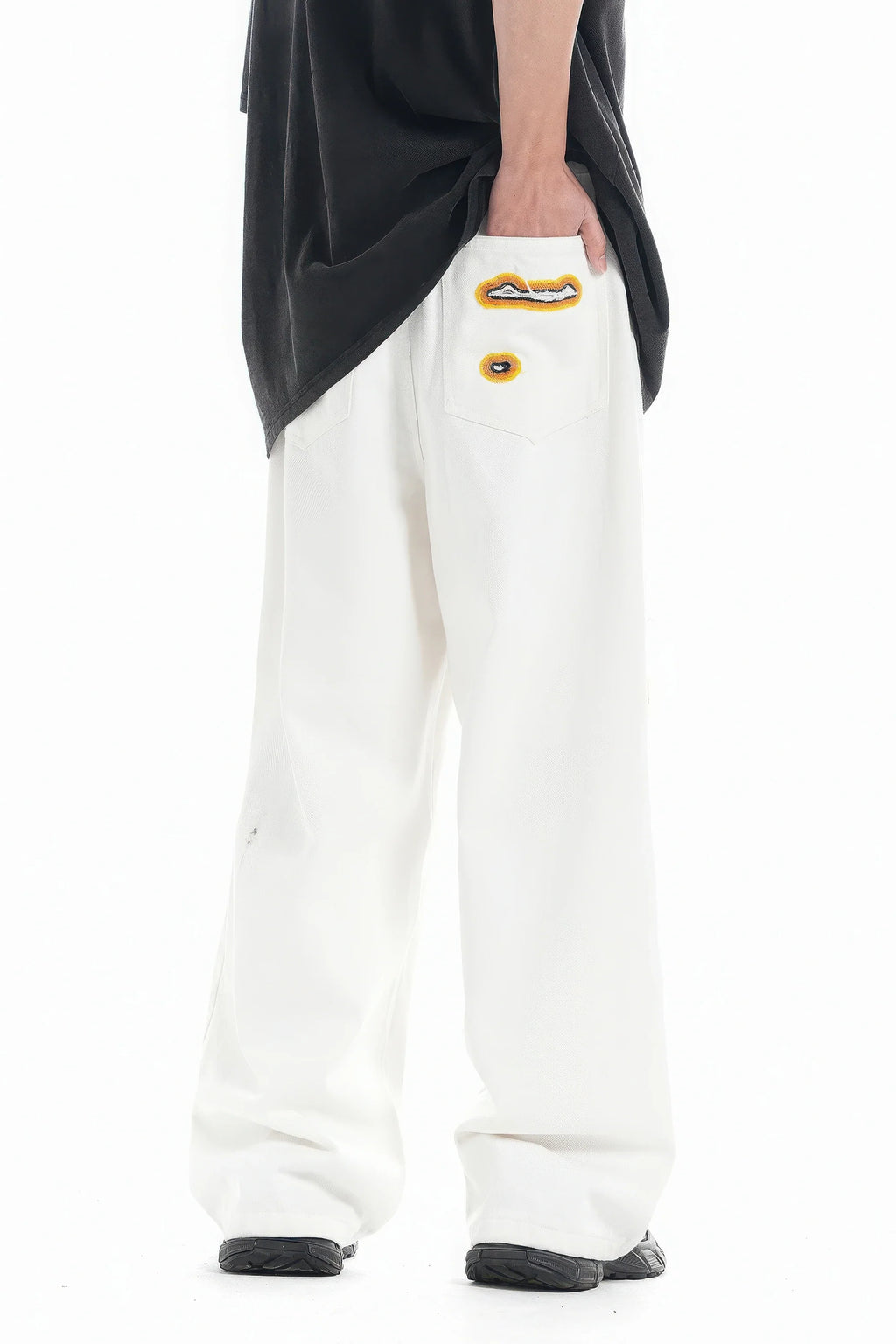 Flame Burnout Distressed Denim Jeans – Bold, Street Style Design