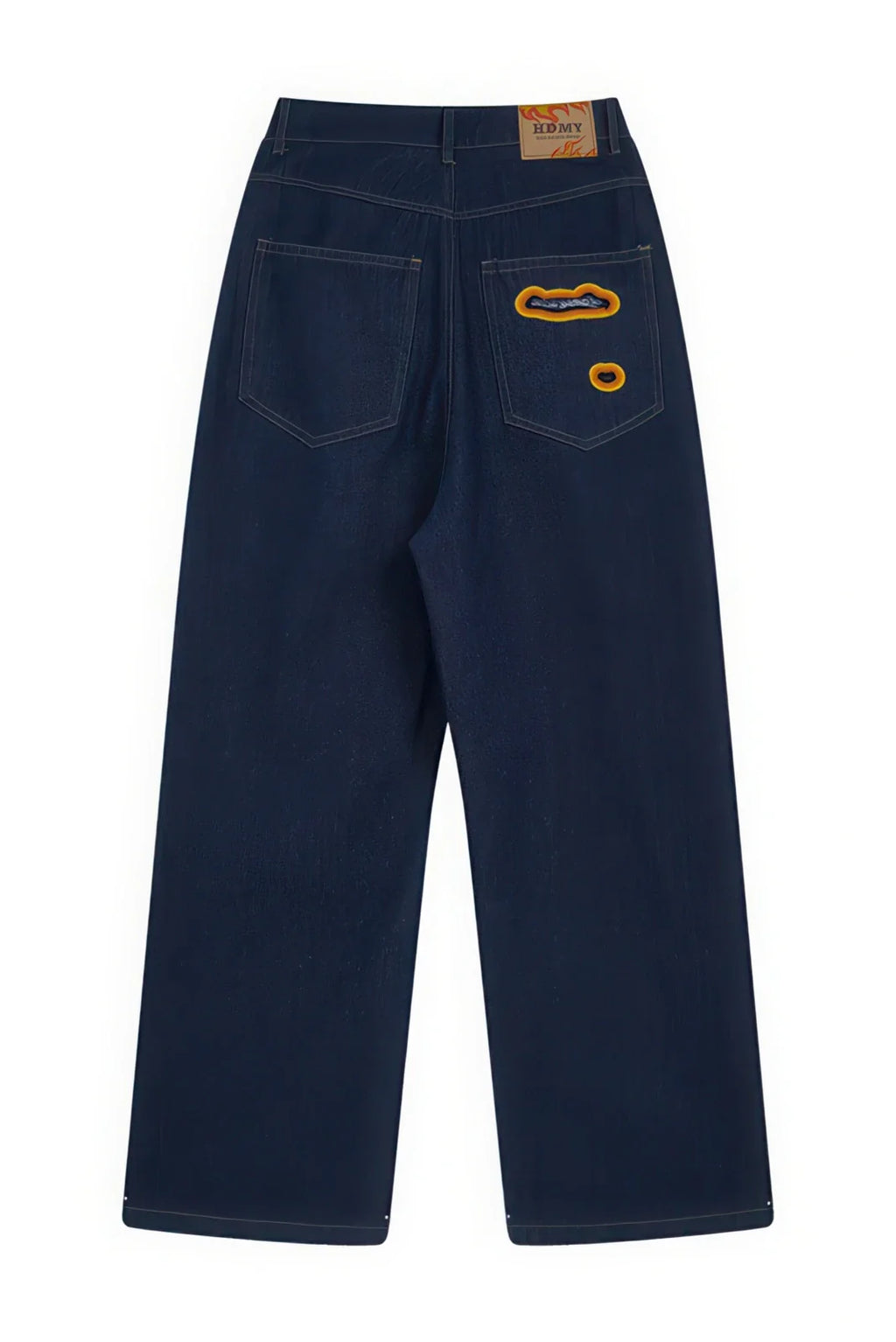 Flame Burnout Distressed Denim Jeans – Bold, Street Style Design