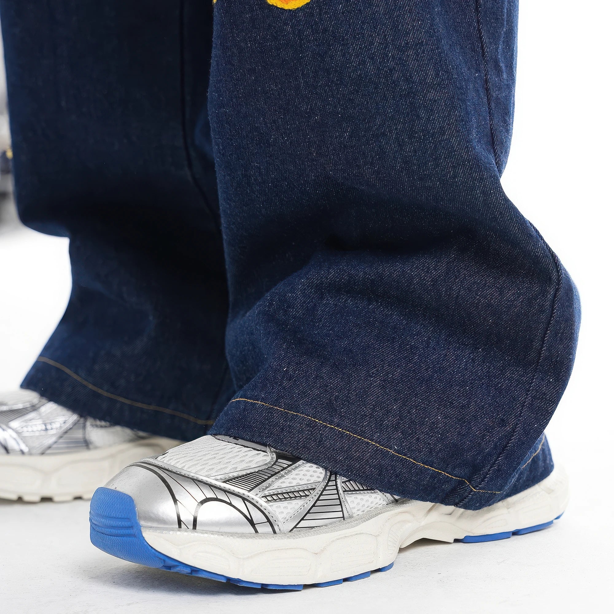 Flame Burnout Distressed Denim Jeans – Bold, Street Style Design