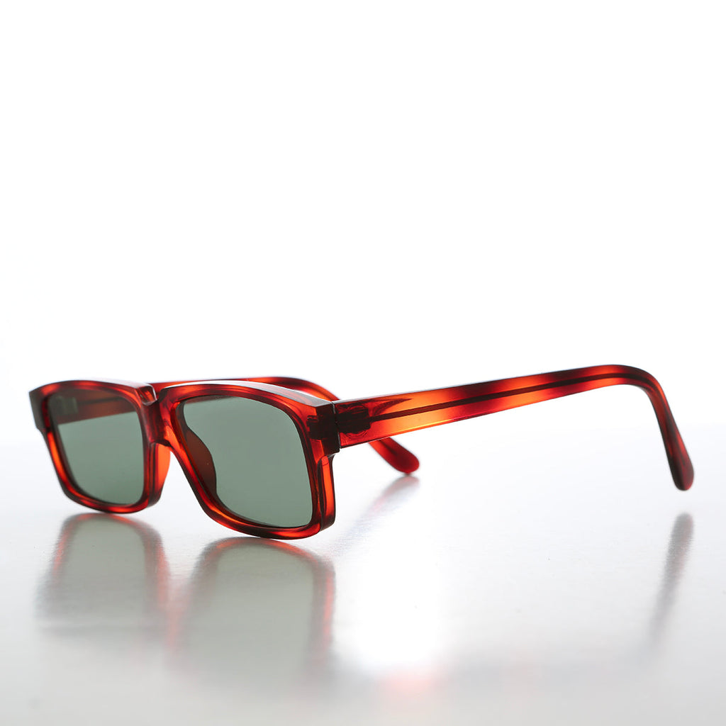 Flat Lens Rectangular Vintage Sunglass - Roscoe