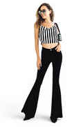 Black High Rise Flare Jeans