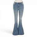Regina Flared Button Accent Leg Jeans