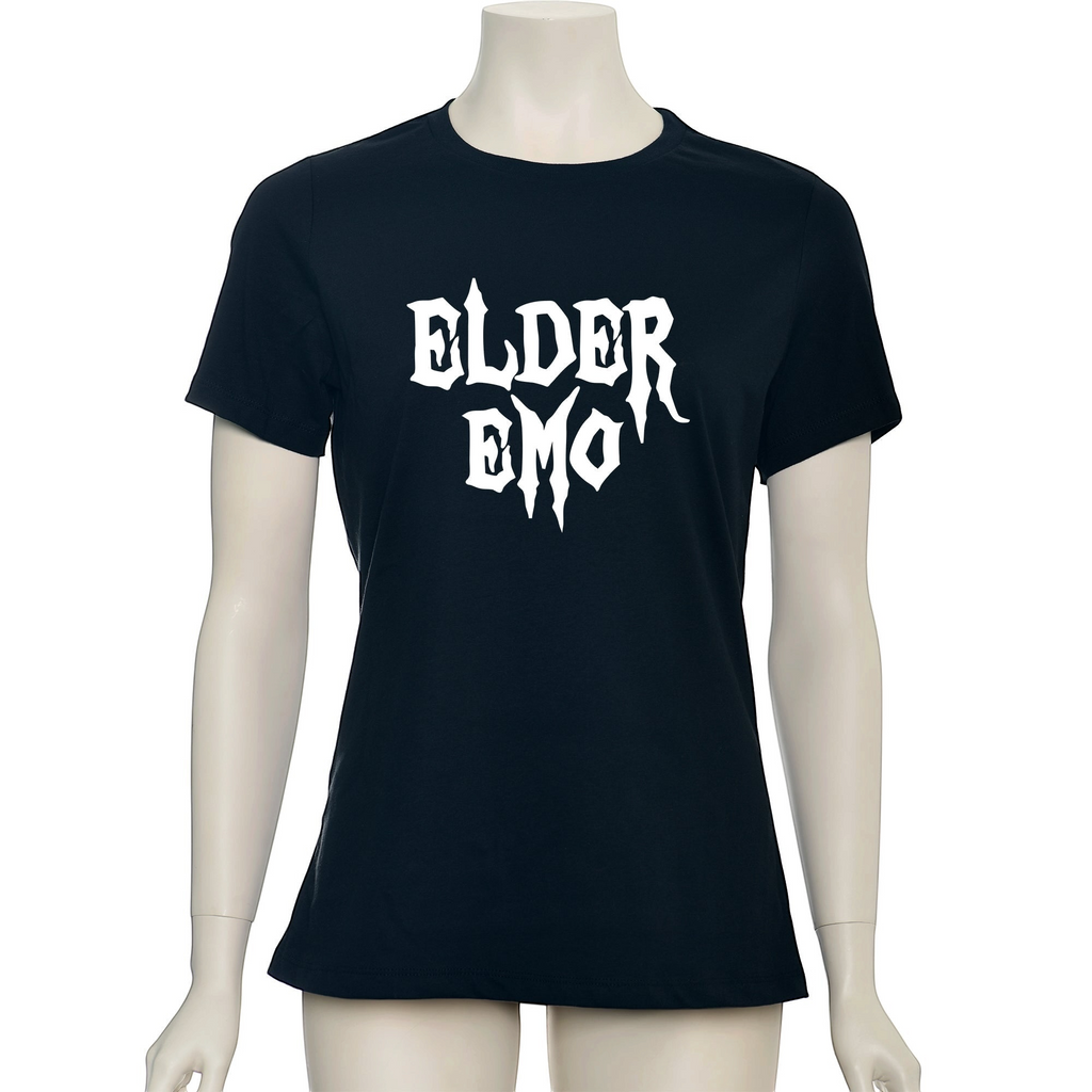 Glow in the Dark Elder Emo Black Tee Shirt