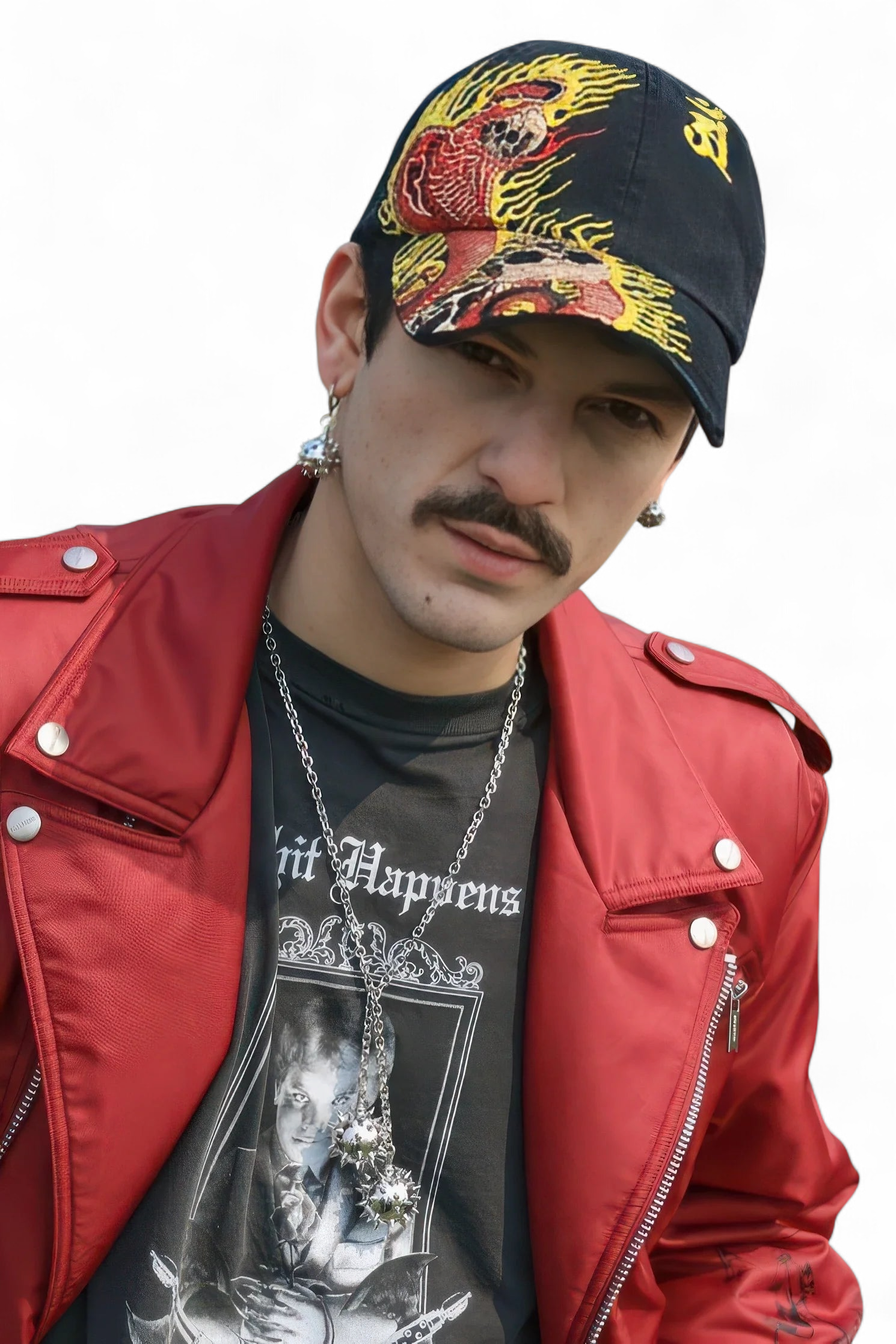 Warrior Chain Ball Earrings – Edgy & Unisex Statement Piece (Pair)