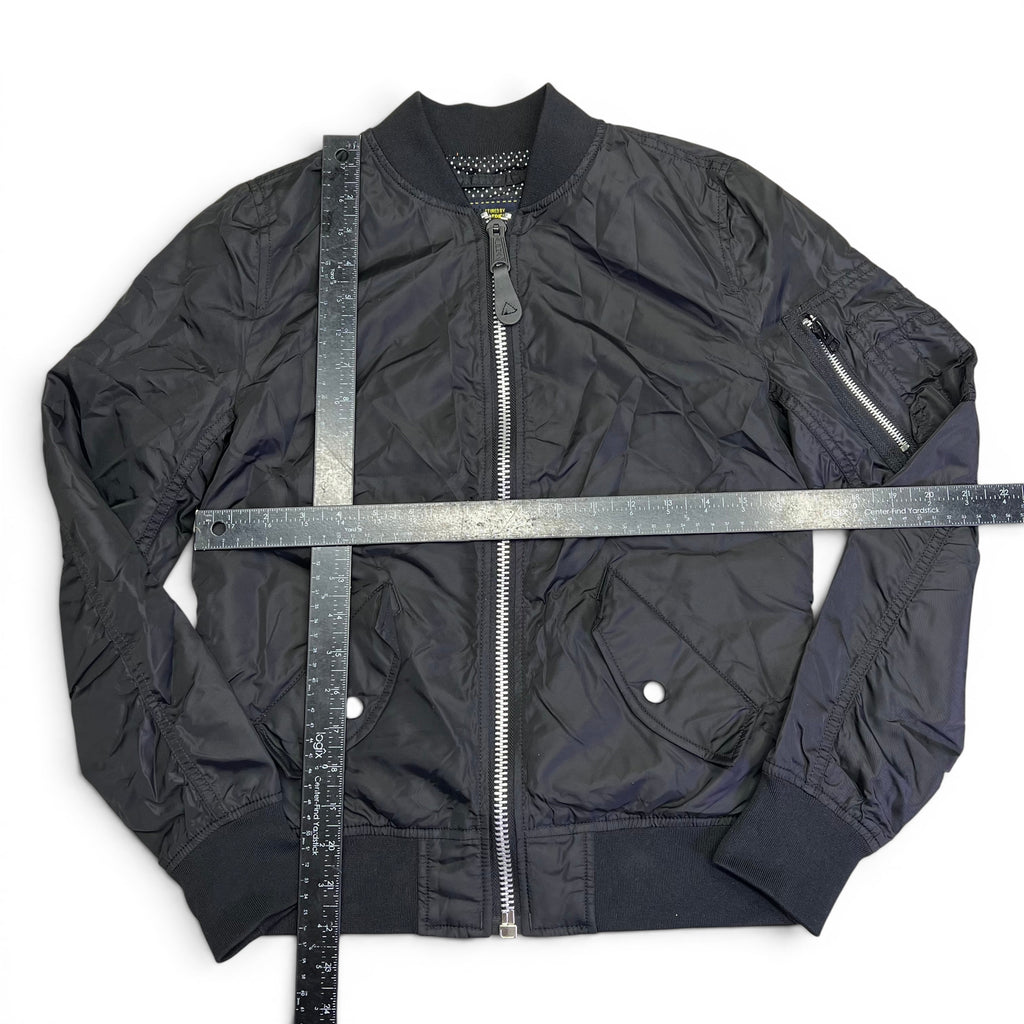 ALPHA INDUSTRIES  Bomber Jacket Orange Lined Unisex Sz XS Black (Pre-Owned)