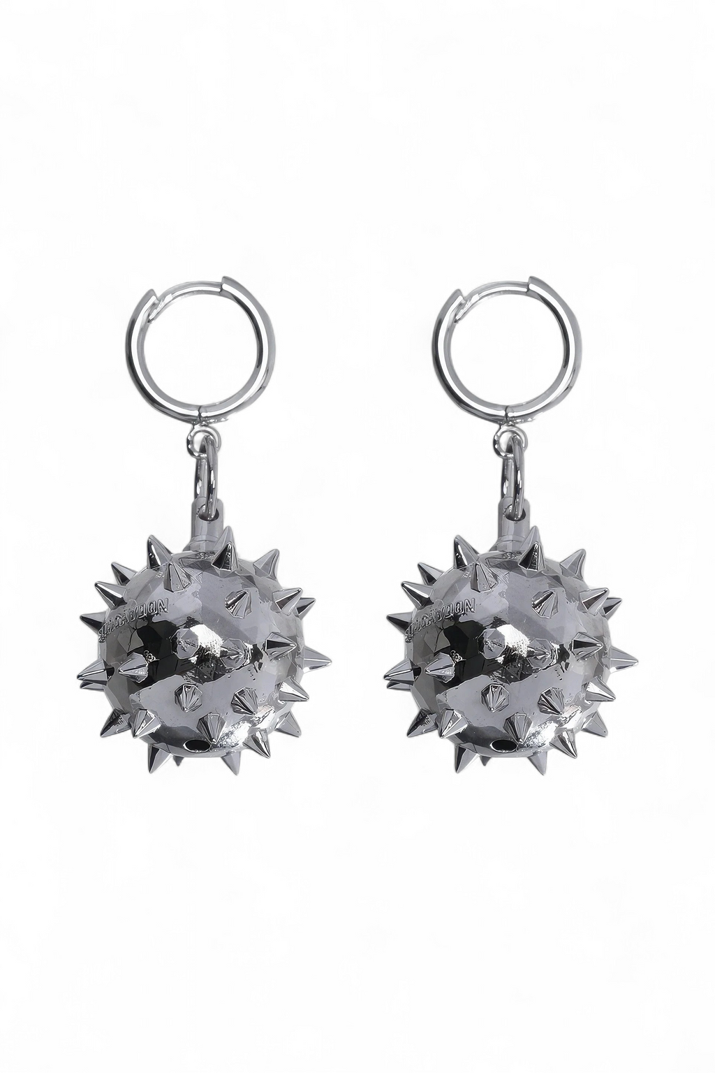 Warrior Chain Ball Earrings – Edgy & Unisex Statement Piece (Pair)