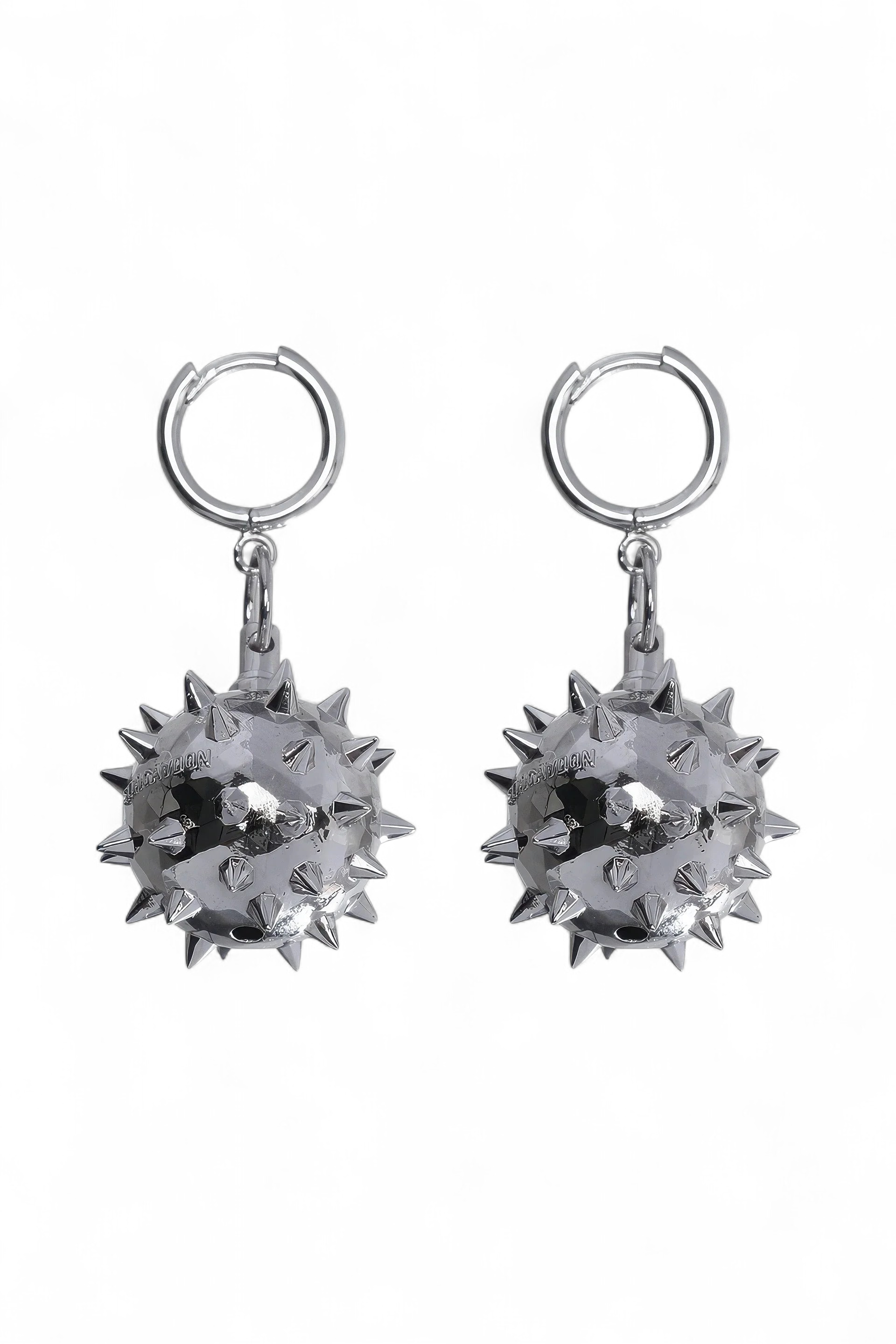 Warrior Chain Ball Earrings – Edgy & Unisex Statement Piece (Pair)
