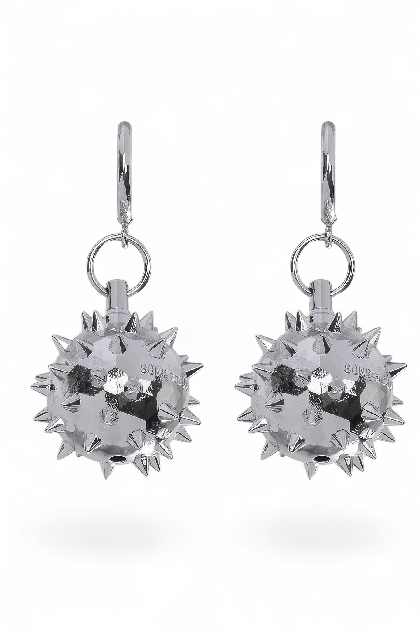 Warrior Chain Ball Earrings – Edgy & Unisex Statement Piece (Pair)